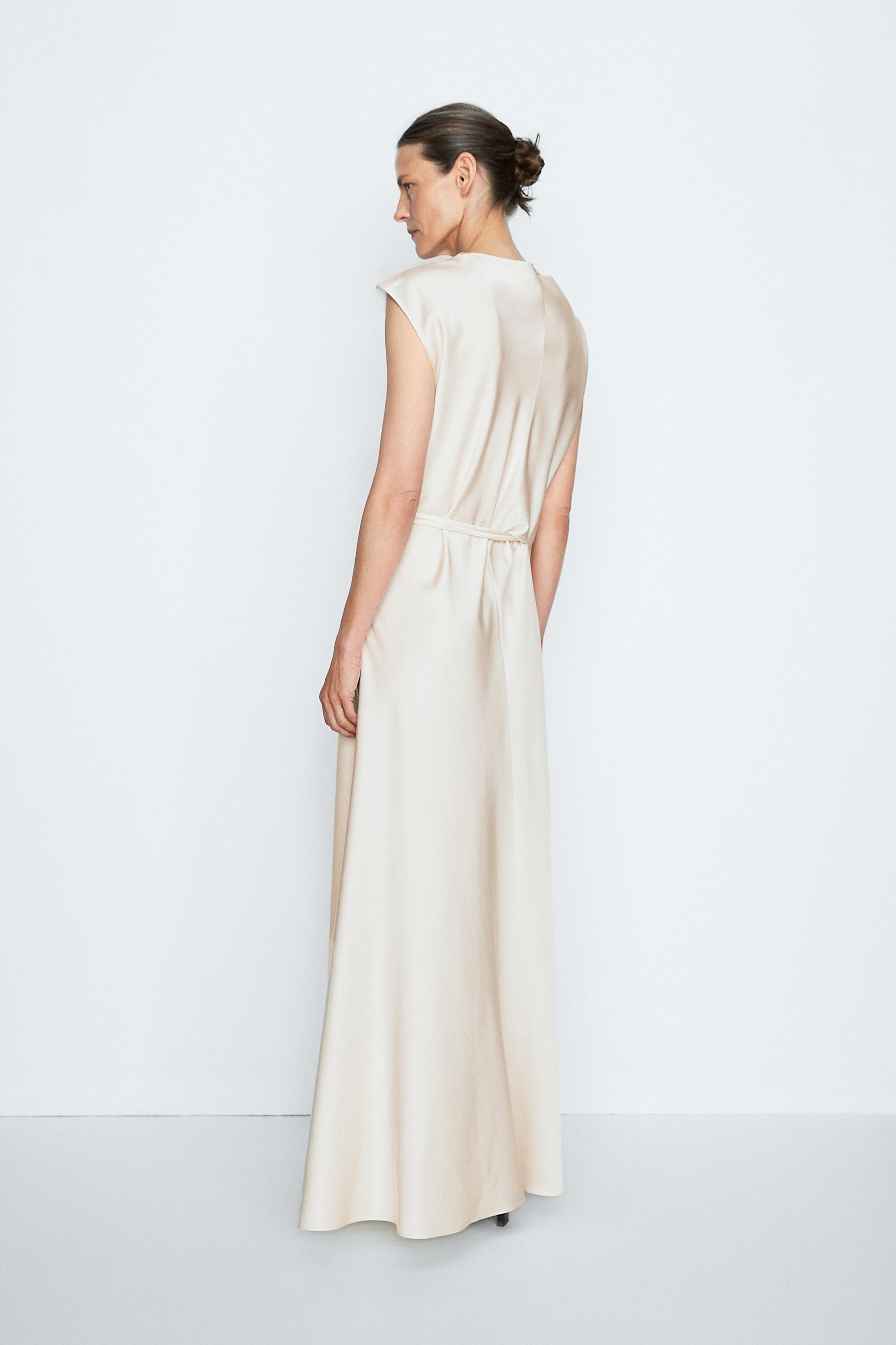 Draped Neckline Flowing Dress - STUDIO